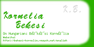 kornelia bekesi business card